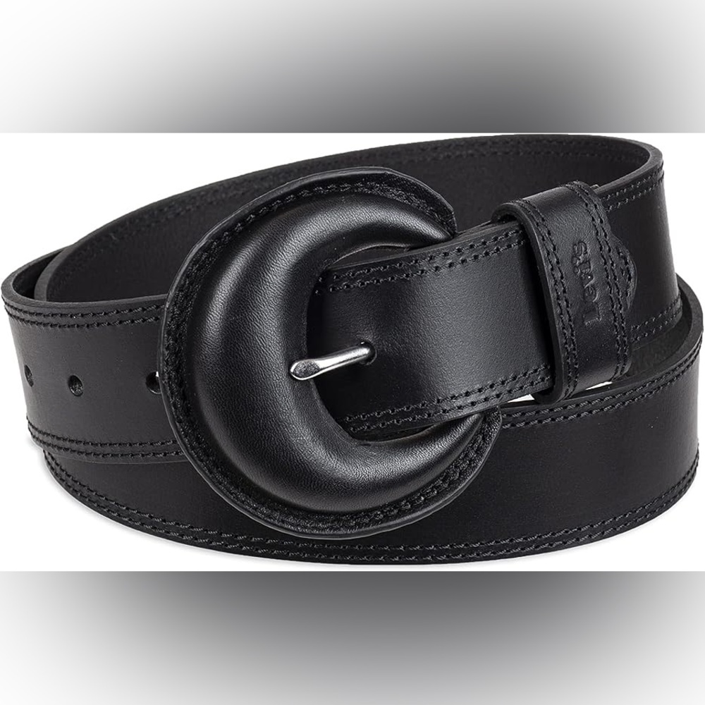 NWOT Levi’s women's leather wrapped statement buckle belt M